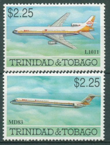Trinidad und Tobago 1992 Luftfahrt Flugzeuge BWIA 639/40 postfrisch