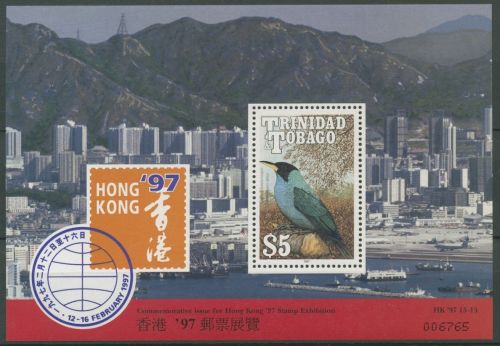 Trinidad und Tobago 1997 Vögel Kappensai Block 46 postfrisch (C12174)