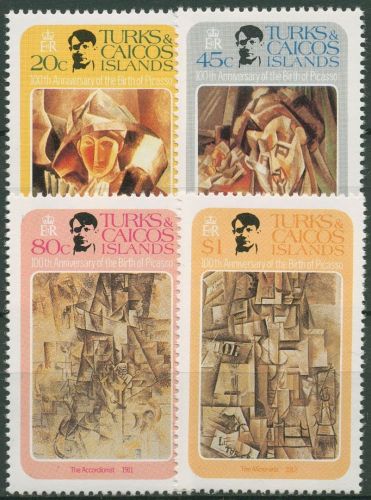 Turks- und Caicos-Inseln 1981 Pablo Picasso Gemälde 537/40 postfrisch