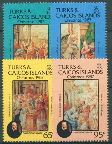 Turks- und Caicos-Inseln 1987 Weihnachten Miniaturen 786/89 postfrisch