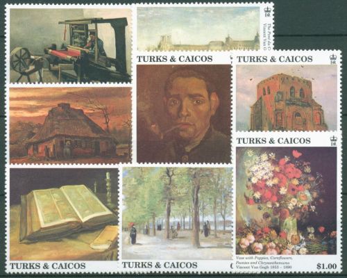 Turks- und Caicos-Inseln 1991 Gemälde Vincent v.Gogh 1019/26 postfrisch
