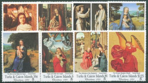 Turks- und Caicos-Inseln 1991 Gemälde David 1037/44 postfrisch