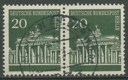 Berlin 1966 Brandenburger Tor 287 waagerechtes Paar gestempelt