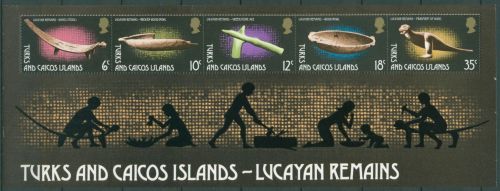 Turks- und Caicos-Inseln 1974 Lucayan-Funde Block 3 postfrisch (SG61976)