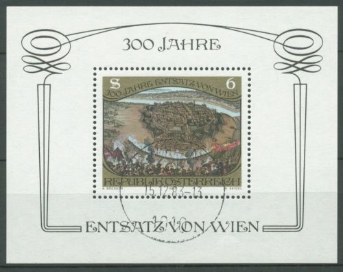 Österreich 1983 Entsatzschlacht vor Wien Block 6 gestempelt (C16459)
