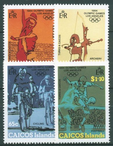 Caicos-Inseln 1984 Olympia Sommerspiele Los Angeles 37/40 postfrisch