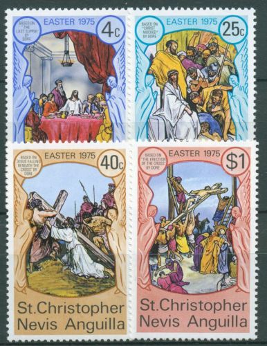 St. Christopher-Nevis-Anguilla 1975 Ostern Gemälde 289/92 postfrisch