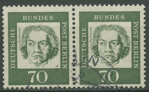Berlin 1961 Bedeutende Deutsche waagerechtes Paar 210 gestempelt