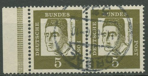 Bund 1961 Bedeutende Deutsche, waag. Paar aus MHB 347 yb SR li. gestempelt