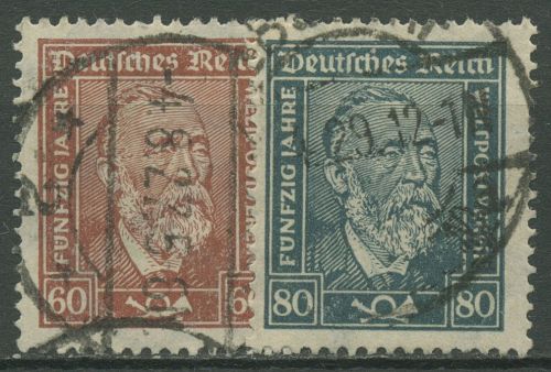Deutsches Reich 1924 Heinrich von Stephan 362/63 gestempelt