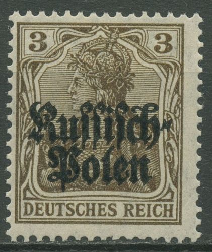 Deutsche Post in Polen 1915 Germania m. Aufdruck Russisch Polen 1 postfrisch