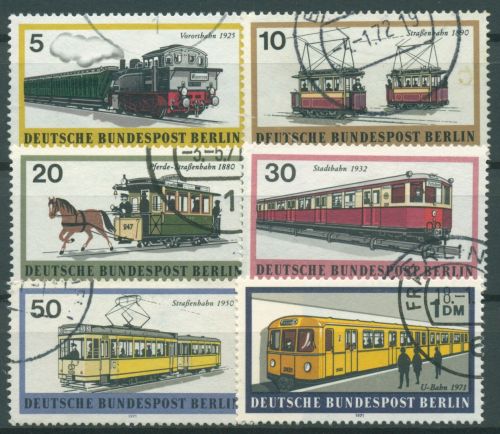 Berlin 1971 Verkehrsmittel Schienenfahrzeuge Bahnen 379/84 gestempelt