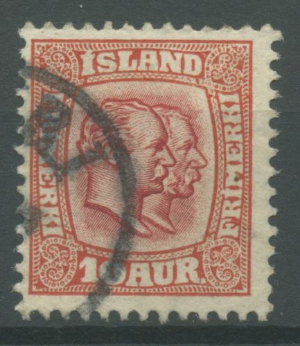 Island 1907/1908 König Christian IX. und König Frederik VIII. 53 gestempelt