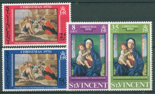 St. Vincent 1970 Weihnachten Gemälde 287/90 postfrisch