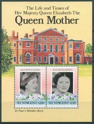 St. Vincent 1985 Königinmutter Elisabeth Block 19 postfrisch (C65929)