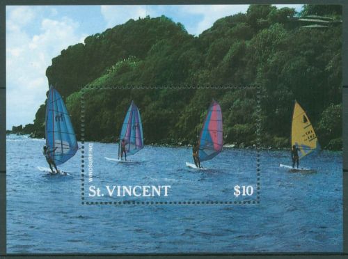St. Vincent 1988 Tourismus Surfer Block 57 postfrisch (C65933)