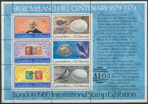 St. Vincent-Grenadinen 1979 Rowland Hill Block 3 postfrisch (C94493)
