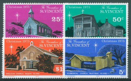 St. Vincent - Grenadinen 1975 Weihnachten Kirchen 67/70 postfrisch