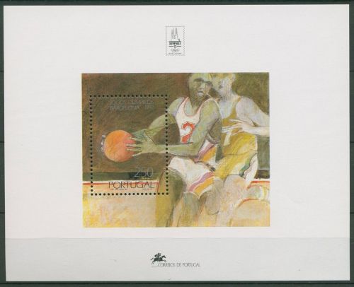 Portugal 1992 Olympia Barcelona Basketball Block 91 postfrisch (C91136)