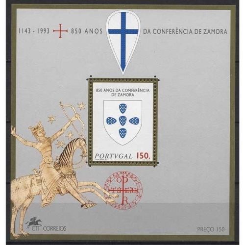 Portugal 1993 Konferenz v. Zamora port. Wappen Block 98 postfrisch (C91127)