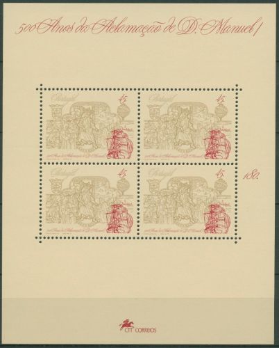 Portugal 1995 König Manuel I. Block 109 postfrisch (C65957)