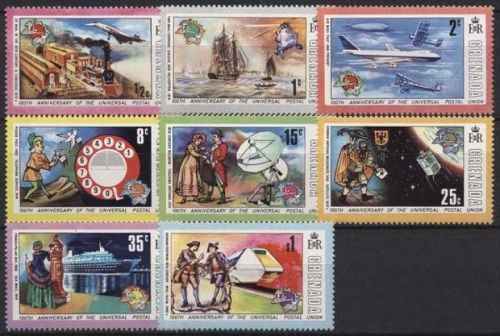 Grenada 1974 Weltpostverein UPU Postbeförderung 589/596 postfrisch