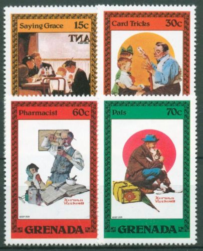 Grenada 1982 Norman Rockwell Gemälde 1149/52 postfrisch