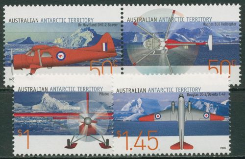 Austral. Antarktis 2005 Flugzeuge in der Antarktis 161/64 postfrisch