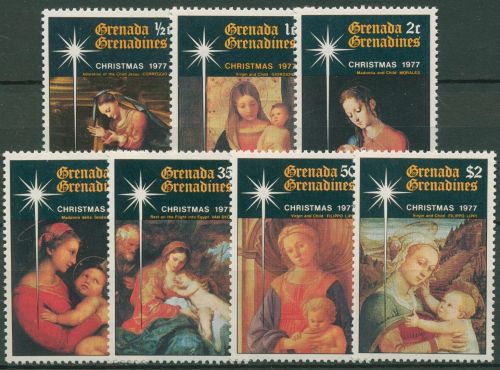 Grenada-Grenadinen 1977 Weihnachten Gemälde 245/51 postfrisch