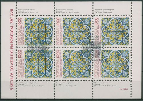 Portugal 1982 500 Jahre Azulejos Kleinbogen 1576 K gestempelt (C91257)