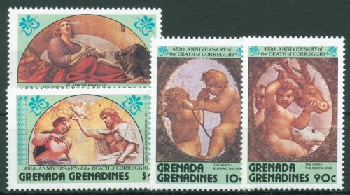 Grenada-Grenadinen 1984 Gemälde Correggio 616/19 postfrisch