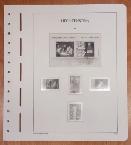 LEUCHTTURM Vordruckblätter Liechtenstein 2000/09 SF gebraucht, neuwertig (Z3436)