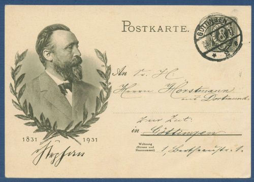 Dt. Reich 1931 Heinrich v. Stephan UPU Sonderpostkarte P 211 gebraucht (X40478)