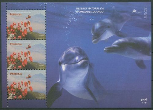 Portugal Azoren 1999 Europa CEPT Nationalparks Delphine Block 19 postfr.(C93125)