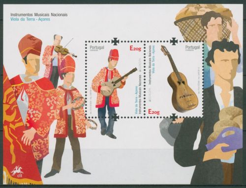 Portugal - Azoren 2014 Europa CEPT Musikinstrumente Block 55 postfrisch (C66061)