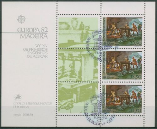 Portugal - Madeira 1982 Euro CEPT Histor.Ereignisse Block 3 gestempelt (C90973)