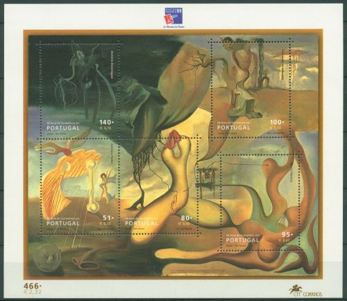 Portugal 1999 Gemälde Surrealismus Block 153 postfrisch (SG61984)
