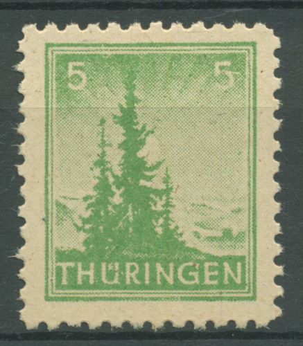 SBZ Thüringen 1945 Freimarke Vollgummierung 94 AX bw postfrisch