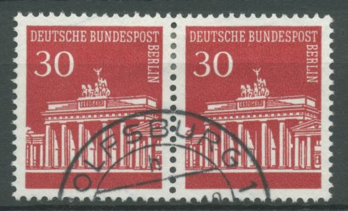 Berlin 1966 Brandenburger Tor 288 waagerechtes Paar gestempelt