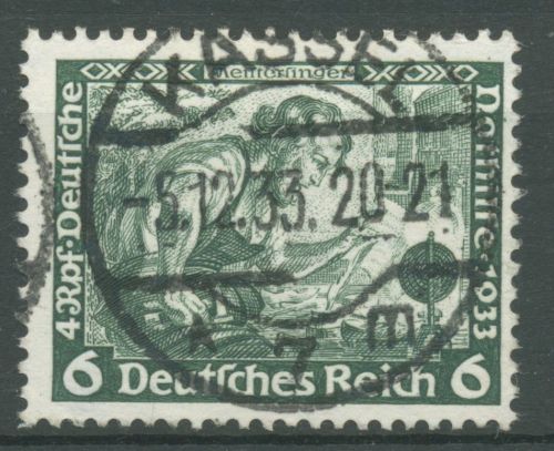 Deutsches Reich 1933 Deutsche Nothilfe Wagner 502 A mit TOP-Stempel
