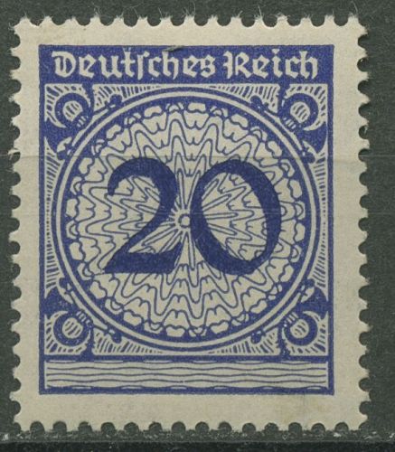 Deutsches Reich 1923 Korbdeckelmuster Plattendruck 341 P postfrisch