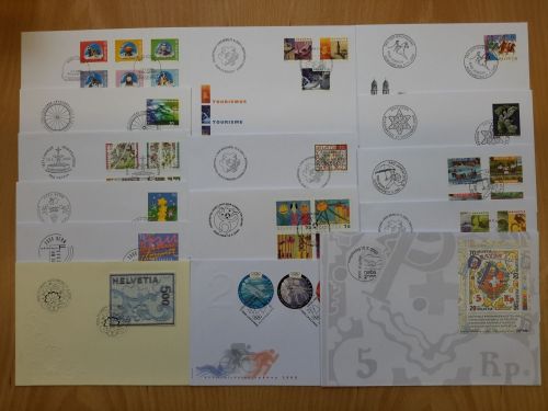 Schweiz 2000 Ersttagsbriefe Jahrgang 2000 FDC komplett (F16655)