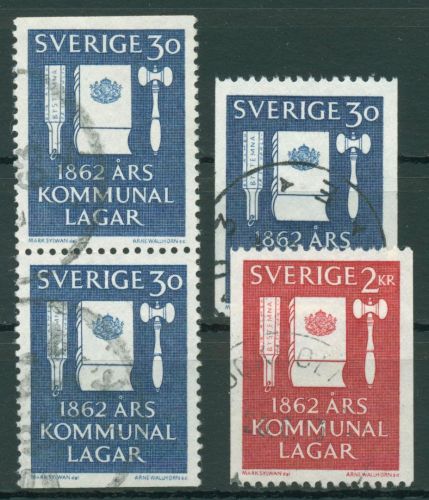 Schweden 1962 Gemeindeverfassung Gestzbuch 487/88 gestempelt