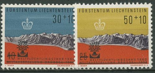 Liechtenstein 1960 Weltflüchtlingsjahr Relief 389/90 postfrisch