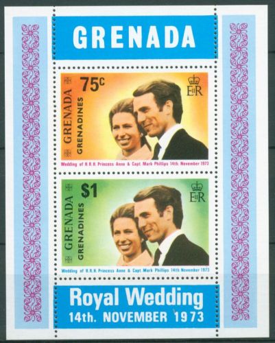 Grenada-Grenadinen 1973 Prinzessin Anne Marc Phillips Block 1 postfrisch(C63599)