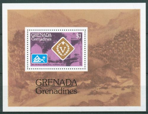 Grenada-Grenadinen 1975 Pfadfindertreffen Norwegen Block 11 postfrisch (C66060)
