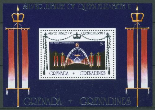 Grenada-Grenadinen 1977 Königin Elisabeth II. Block 26 postfrisch (C66063)