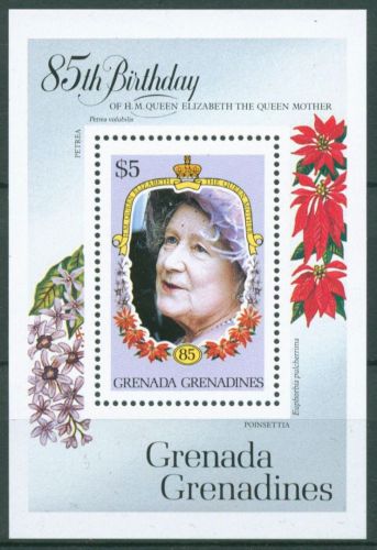 Grenada-Grenadinen 1985 Königinmutter Elisabeth Block 95 postfrisch (C66065)