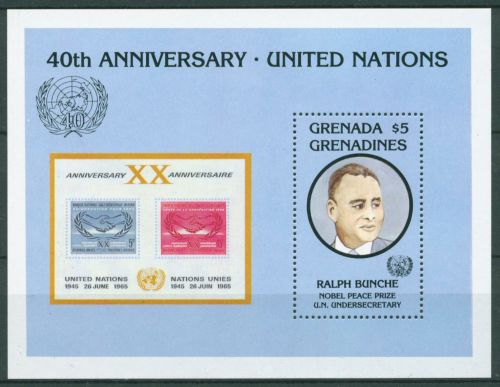 Grenada-Grenadinen 1985 Vereinte Nationen UNO Block 100 postfrisch (C66067)