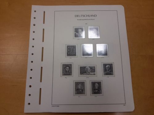 LEUCHTTURM Vordruckblätter Bund 1949/59 SF gebraucht, beschriftet (Z3437)